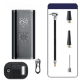 thumbnail image 1 of Inflador de neumáticos Compresor de aire portátil Mini recargable con manómetro Luz LED Bomba digital eléctrica portátil de bajo ruido para automóvil Bicicleta Motocicleta, 1 of 5