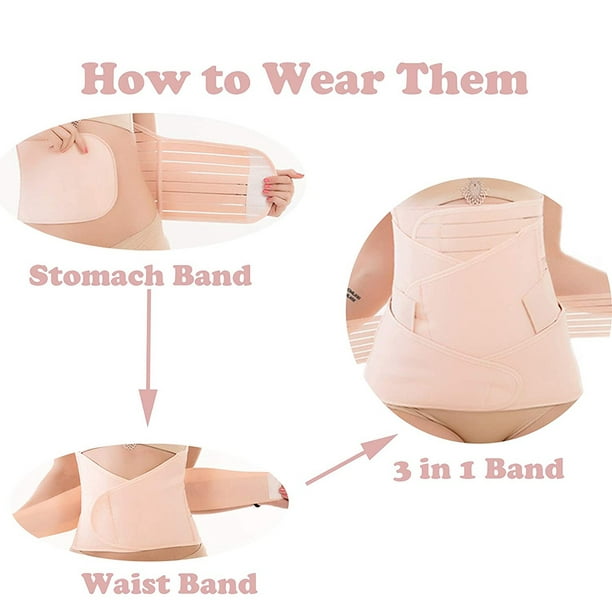 Hip Mall 3 in 1 Postpartum Girdle Support Recovery Belly Band Corset Wrap  Body Shaper for After Birth Postnatal C-Section Waist Pelvis Shapewear  Reviews 2024
