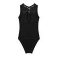 thumbnail image 5 of iEFiEL Girls Lace Splice Ballet Dance Leotard Cutout Back Gymnastics Jumpsuit, 5 of 7