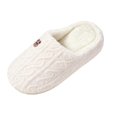 thumbnail image 2 of JUSLIO Slippers for Women Flat Sole Non Slip Indoor House Slippers Open Toe Slides Slip On Fuzzy Plush Slippers, 2 of 5