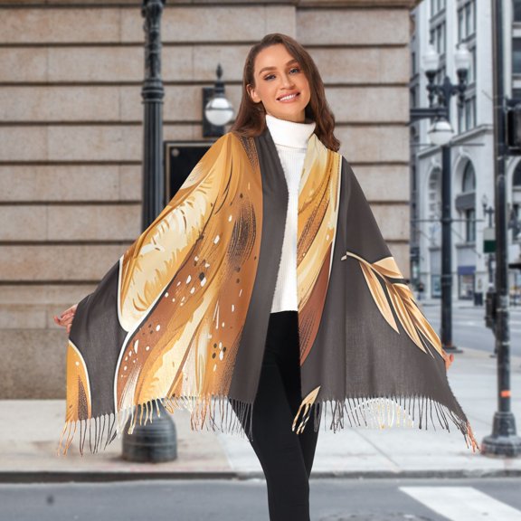 Breads Wheats Winter Scarf for Women Fashion Warm Long Soft Blanket Scarves Gifts