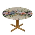 thumbnail image 3 of Nawypu  Vintage Spring Flowers, Elastic Fitted Edged Round Tablecloth Fade Resistant Anti-Shrink Table Cloth Washable Table Cover for Indoor or Outdoor and Anywhere You Wanna use it, 3 of 7