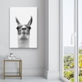 thumbnail image 2 of Masterpiece Art Gallery Listening Llama by Belle Maison Canvas Art Print 24" x 36", 2 of 2