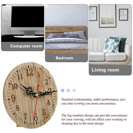 WHAMVOX Retro Clock Wall Clocks Battery Operated Modern Silent Office