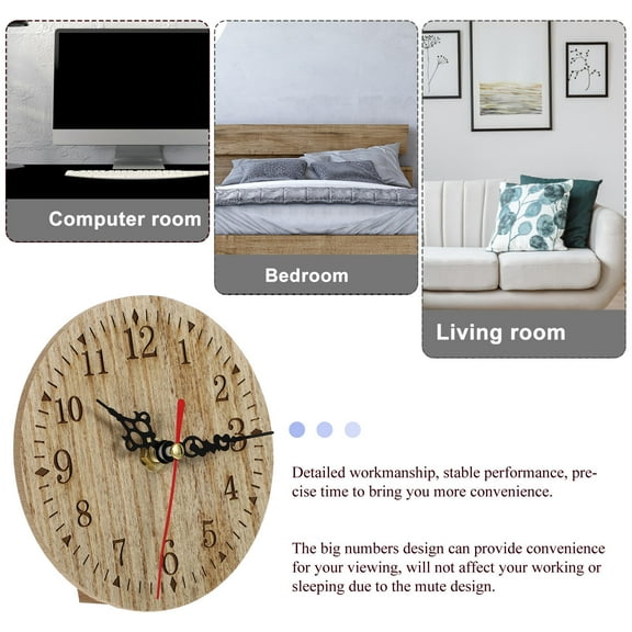 WHAMVOX Retro Clock Wall Clocks Battery Operated Modern Silent Office