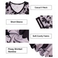 thumbnail image 2 of TIYOMI Plus Size Womens 5X Tops Floral T-Shirts Short Sleeve Summer Black Flower Tees Color Block Shirts Loose Fit Tunics 5XL 26W 28W, 2 of 3
