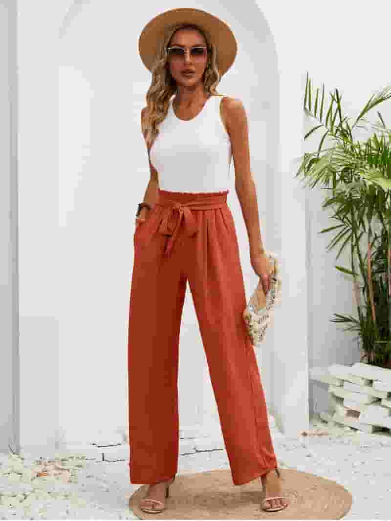 Chiclily Women's Wide Leg Pants with Pockets Lightweight Chiclily Women's Wide Leg Pants with Pockets Lightweight