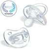 Chicco PhysioForma Silicone One-Piece Orthodontic Pacifier 6-16m Clear 2pk