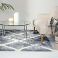 thumbnail image 3 of SoHome Carmela Tali Shag Geometric Area Rug, Gray/Ivory, 20" x 31" Rectangle, 3 of 6