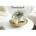 thumbnail image 6 of Kate and Laurel Alessia Modern Decorative Scalloped Round Footed Metal Tray, 16 Inch Diameter, Gold, Food-Safe Cast Aluminum Pedestal Transitional Tray with Rough Texture and Deckled Edge, 6 of 7