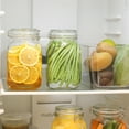 thumbnail image 3 of Set of 3 Airtight Glass Canister with Lids 50oz Clear Food Storage Jars Square, Kitchen & Pantry Organization Food Storage Container for Canning, Sugar, Flour, Pasta, Candy, Cereal, Coffee, 3 of 9