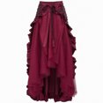 thumbnail image 3 of Vestido cruzado gótico steampunk para mujer, de talla grande, estilo pirata victoriano con volantes, estilo europeo y americano, 3 of 5