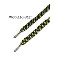thumbnail image 3 of INSPIRE CHIC 2 Pairs Athletic Polka Dots Flat Shoelaces Double Layer Shoe Strings for Sneakers Sports Shoes Black Yellow 140cm/55.12", 3 of 3