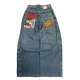thumbnail image 2 of Pantalones de chándal a rayas con cinta bordada de mariposa para hombres y mujeres, pantalones de chándal informales con cordón, azul marino, alta calidad, 2 of 5