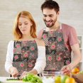 thumbnail image 3 of Pioneer Flower Floral Print Pattern Apron for Women and Men, Cotton Linen Waterproof with Pockets, Adjustable, 33x27 Inch for Kitchen, Gardening, BBQ, Salon, 3 of 6