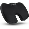 thumbnail image 3 of SnugPad Memory Foam Lumbar Pillow and Seat Cushion Combo, Ergonomic, Lower Back and Coccyx Support, Premium Washable Velvet Covers with Non-Slip Bottom, Ideal for Office Chairs and Car Seats (Black), 3 of 9