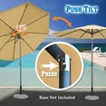 thumbnail image 6 of Sunrise 10' Outdoor Patio Umbrella 8 Ribs Market Parasol Sunshade with Tilt and Crank (Beige), 6 of 9