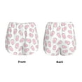 thumbnail image 3 of Honeii Easter bunny footprint print a double-layered women's running short, ideal for gym, tennis, and various activities, complete with a practical pocket-Large, 3 of 7