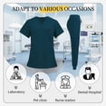 thumbnail image 5 of Nurse Scrub for Women Set V-Neck Top & Jogger Scrub Pants Medical Uniform Scrubs Suit for Women, 5 of 6