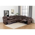 thumbnail image 6 of Donivi LED Faux Leather Reclining Sectional in Brown, 6 of 6