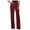 Wine, variant on felwors Women's Stretchy High Waisted Wide Leg Button-Down Pants Sailor Bell Flare Trousers , XL