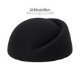 thumbnail image 2 of Hsqqdc Women Vintage Wool Pillbox Fascinator Hat Formal Church Wedding Tea Party Stewardess Cap, 2 of 7
