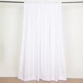 thumbnail image 2 of BalsaCircle 2 Panels White 8 feet Polyester Drapery Backdrop Curtains Rod Pockets Party Events Decorations Supplies, 2 of 8