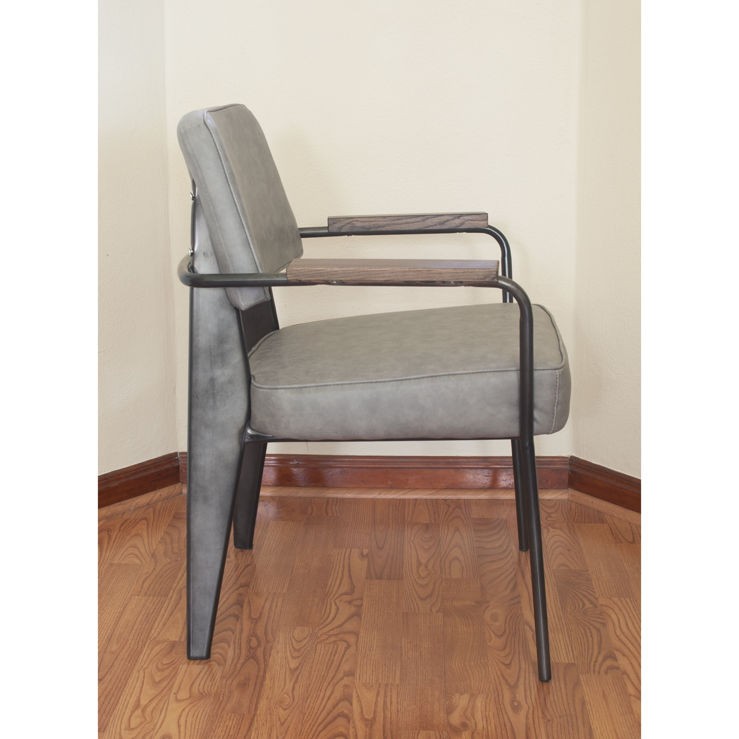 AmeriHome 2 Piece Fauteuil Direction Accent Chair Set - Gray