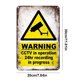 thumbnail image 4 of Chapa Advertencia Monitoreo Metal Vintage Pintura Hierro Rectangular 20x30cm, 4 of 9