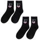 thumbnail image 1 of Calcetas de emojis EmojiBlack 2Pares Negro 5-9.5US Emoticonos Calcetines Tubo Medio Poliéster., 1 of 4