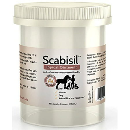 Scabisil - 10% Sulfur Ointment 8 oz Jumbo Tub - Acne, Itch Mite, Insect Bite, Body Acne, Face Acne, Fungus, Tinea Versicolor, Dermatitis, Itch Mites, Skin Mites, Multipurpose.10% Sulfur