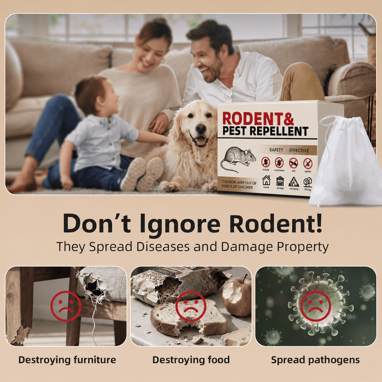 Rodent Repellent Pouches,Plant Rat Repellent, Indoor & Outdoor Mice Repellent, Best Mouse Repellent, Natural Rat & Mouse Repellent-72 Balls,peppermint rodentrepellent.