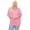Pink, variant on Women's Plus Size Dolman Long Sleeve Solid Loose Fit Tunic Top