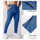 thumbnail image 5 of Amzcrzy Pantalones Deportivos Hombre Ajustados Elásticos Malla En Muslos Cintura Elástica Doble Cremallera Tobillos Entrenamiento Running Ejercicio Tallas S-XL Azul, 5 of 7