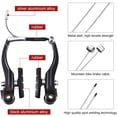 thumbnail image 3 of 2 Pairs Bike Brakes Set Universal Bike Brakes Mountain Bike Replacement for Most Bicycle and 2 Pieces Mountain Bike Brake Cables Bike Gear Shift Cable Wire, End Caps, End Ferrules, 3 of 7
