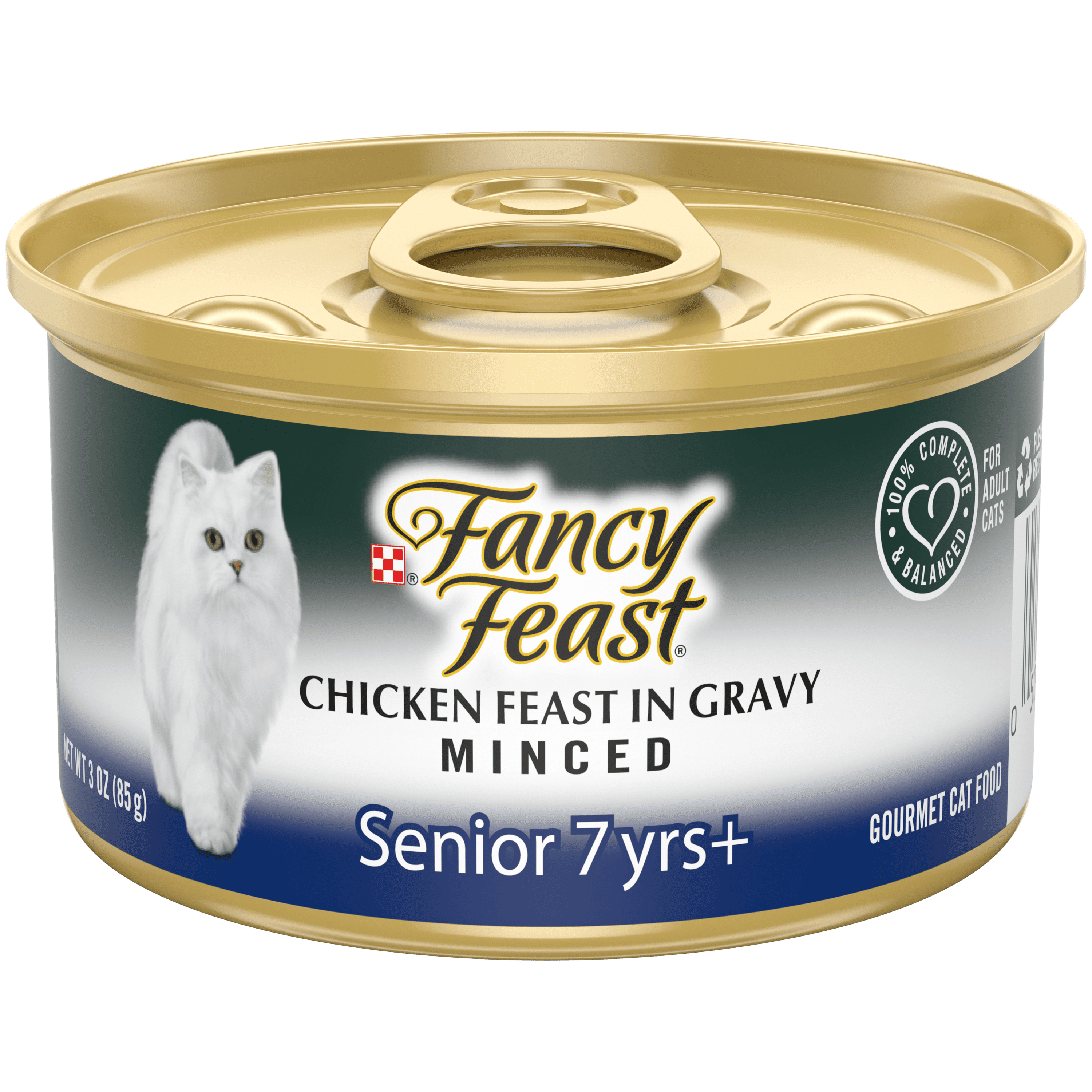 Fancy Feast Chicken Flavor Gravy Minced Wet Cat Food For Senior 3 Oz 