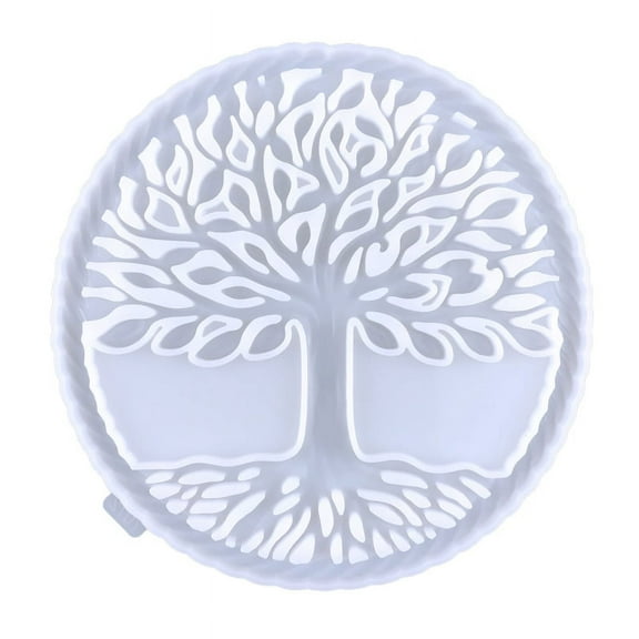 HeroNeo Reusable Epoxy Resin Mold Blue/White Tree of Life for Bookend Wall Hanging Cast