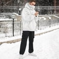 thumbnail image 3 of HISITOSA Sudadera con Capucha de Forro Polar de Manga Larga para Hombre, Ligera, de Uso Tecnológico, Suéter de Algodón Suave, Unisex, Casual, 3 of 8