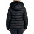 thumbnail image 6 of Nautica Womens Faux Fur Trim Hooded Midweight Puffer Jacket Size: XL, Color: Black, 6 of 6