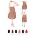 thumbnail image 6 of Women's Solid Flared A-Line Midi Skirt Elegant & Versatile for Any Occasion, 6 of 6