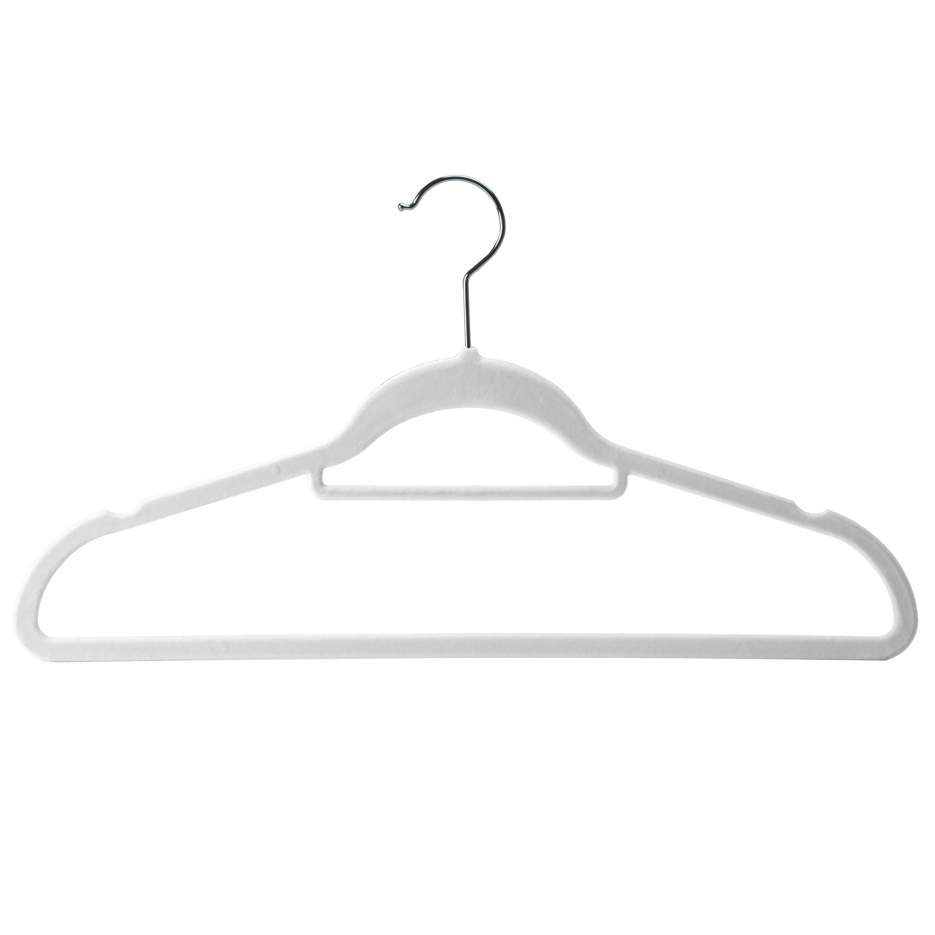 Isaac Mizrahi 30 Pack of Velvet Hangers in White