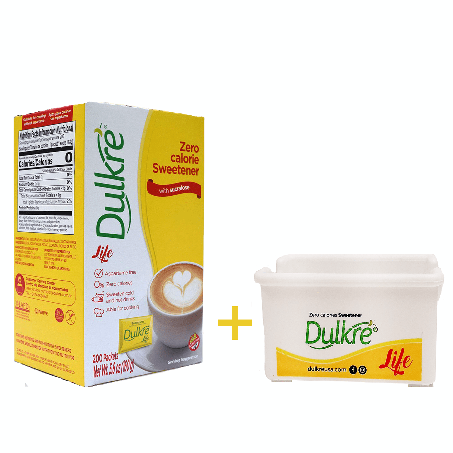 Dulkre Life Sweetener with Sucralose (200 Packets)