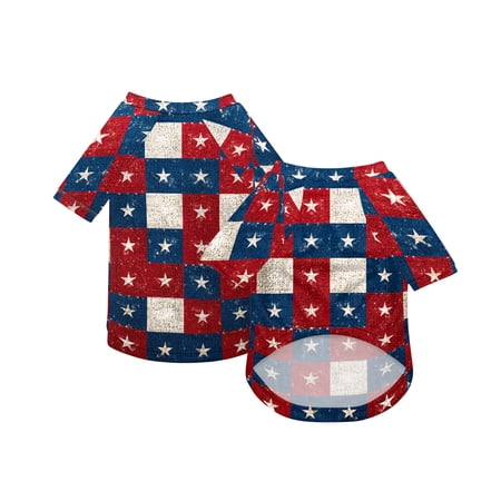 Dog Sports Shirt - Lightweight Pet Apparel Pet Shirt with American Flag Pattern Red XL - for Large Dogs Daily Wear Outdoor Activities Holiday Celebrations