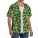 thumbnail image 2 of Balery Crayfish Army Camisa Casual de Manga Corta con Botones para Hombre, Texturizada, Estilo Cubano, para Playa, Verano-3X-Large, 2 of 5