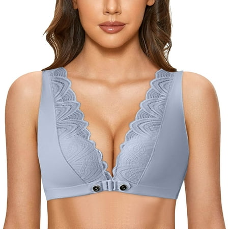 Xiaoxatg Womens Front Button Lingerie Push Up Seamless Sexy Beautiful Back Bra plus Size Bra