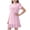 Pink, variant on Girls Beach Dresses Kids Short Sleeve Crewneck Basic Dress Teen A-Line Casual Summer School Size 1T-16, White