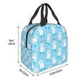 thumbnail image 3 of Honeii Skating Poodle Fun Print Lunch Bag Women, Lunch Box Lunch Bag for Women Adult Men, Small Leakproof Cute Lunch Tote Large Capacity Reusable, 3 of 8