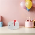 thumbnail image 3 of Raindrops White Metal Mailbox Organizer with Slot, Tinplate Design for Home and Office, Stylish and Functional, 3 of 7