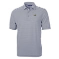 thumbnail image 2 of Men's Cutter & Buck Navy North Carolina Tar Heels Big & Tall Virtue Eco Pique Stripe Recycled DryTec Polo, 2 of 3