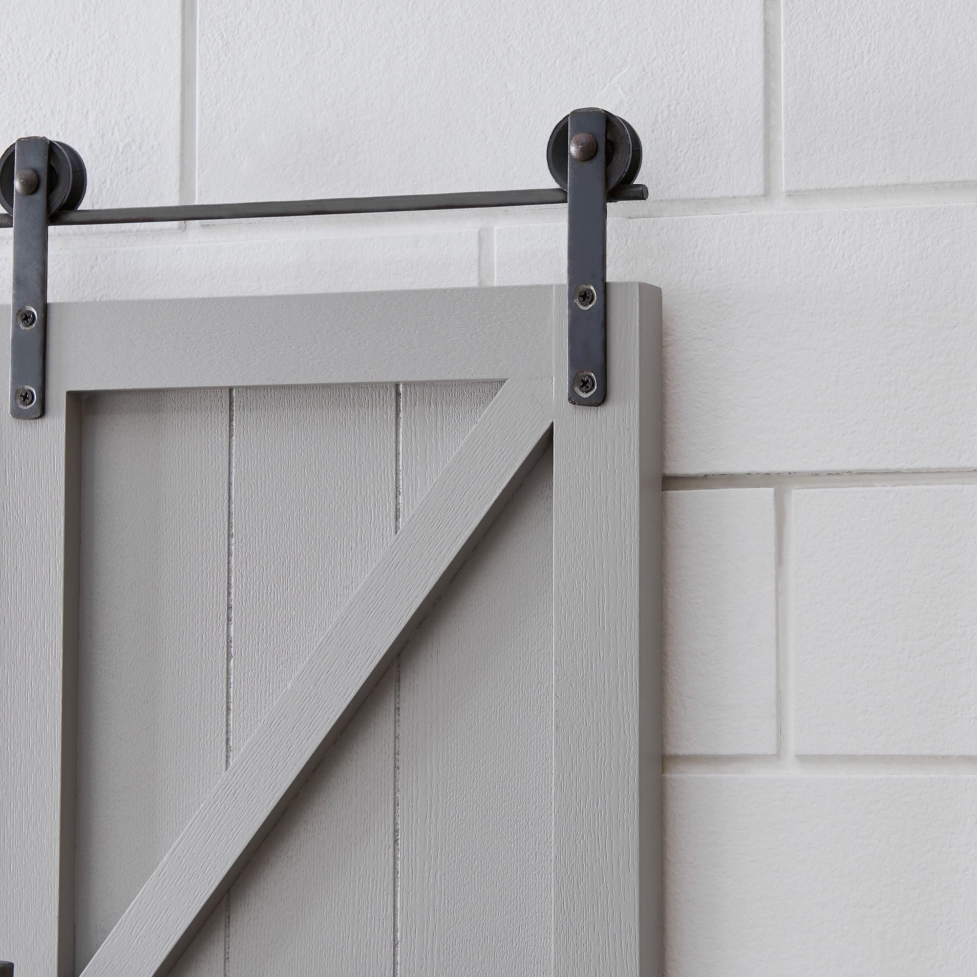 FirsTime & Co. Gray Hayloft Barn Door Wall Mirror, Farmhouse, Rectangular, 36 x 2 x 26 in